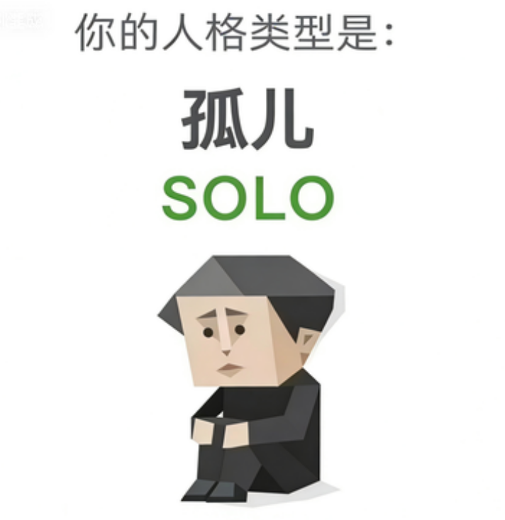 SOLO SBTI image generator type The Loner