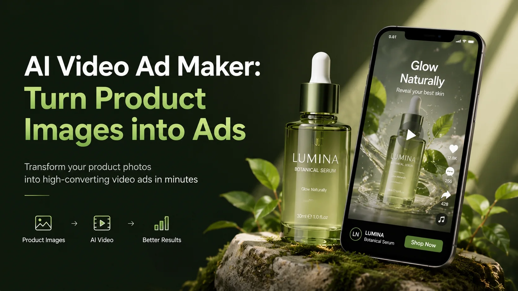 AI video ad maker cover showing product images transformed into high-converting video ads