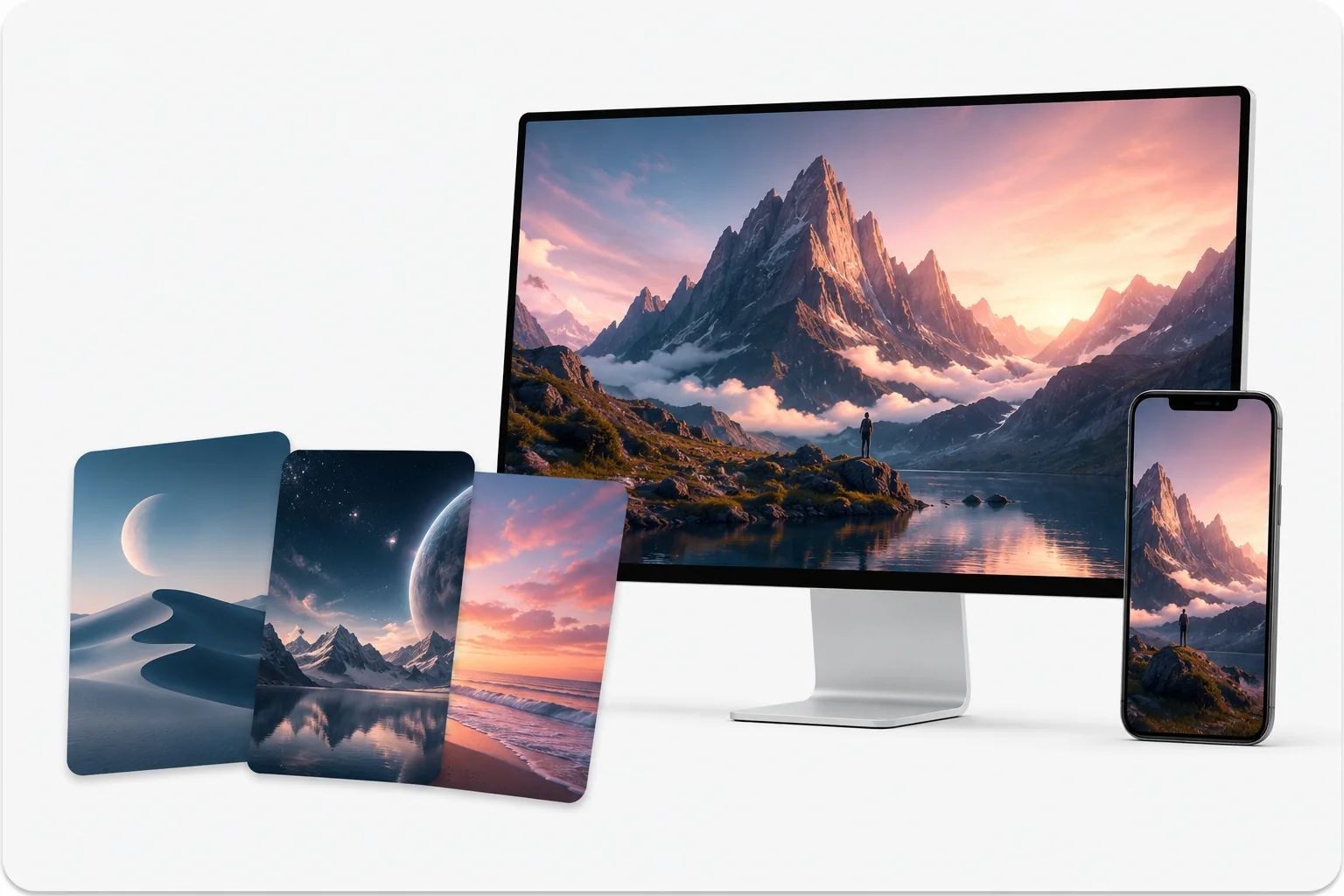 ImaStudio KI-Bildgenerator zur Erstellung von 4K- und 8K-Hintergrundbildern für Desktop und Smartphone