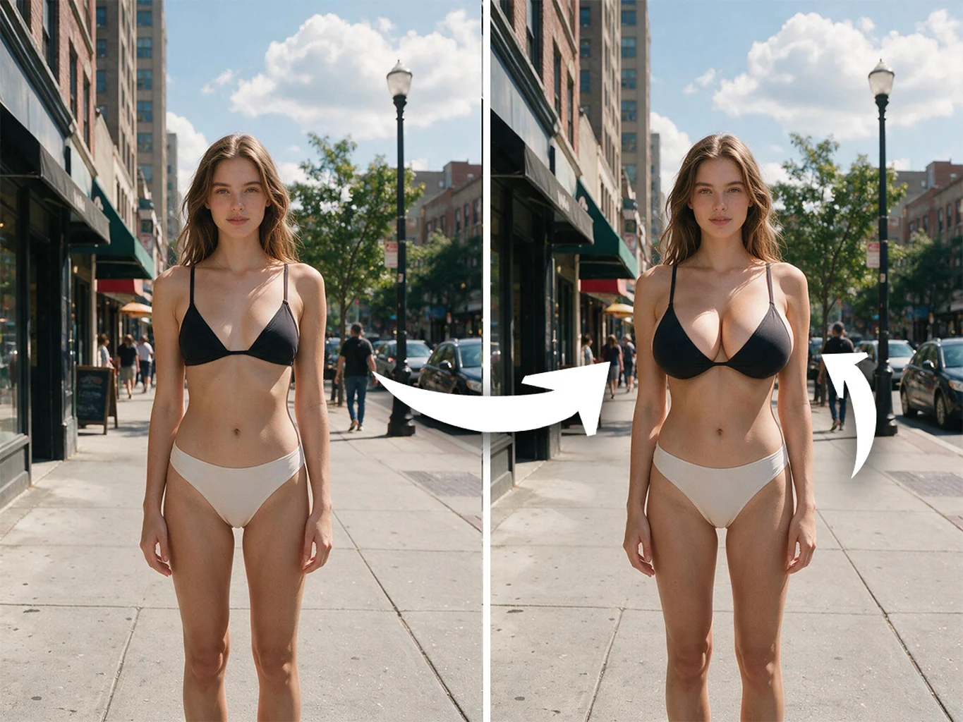 Fotos en bikini y traje de baño con un busto más grande