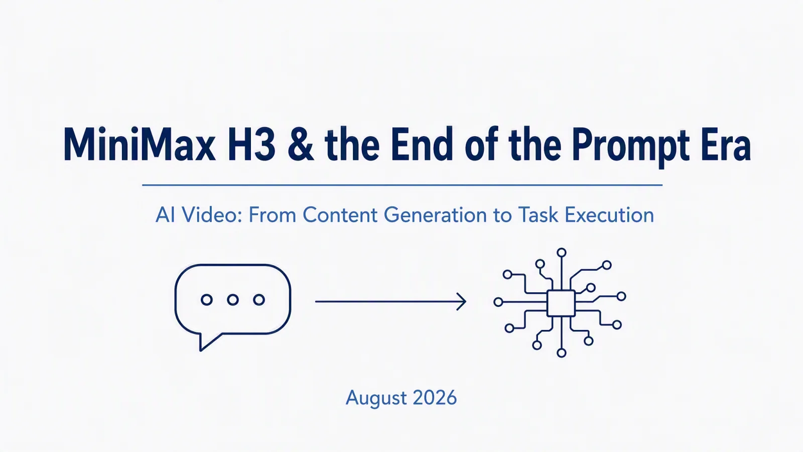 MiniMax H3 and the end of the prompt era in AI video